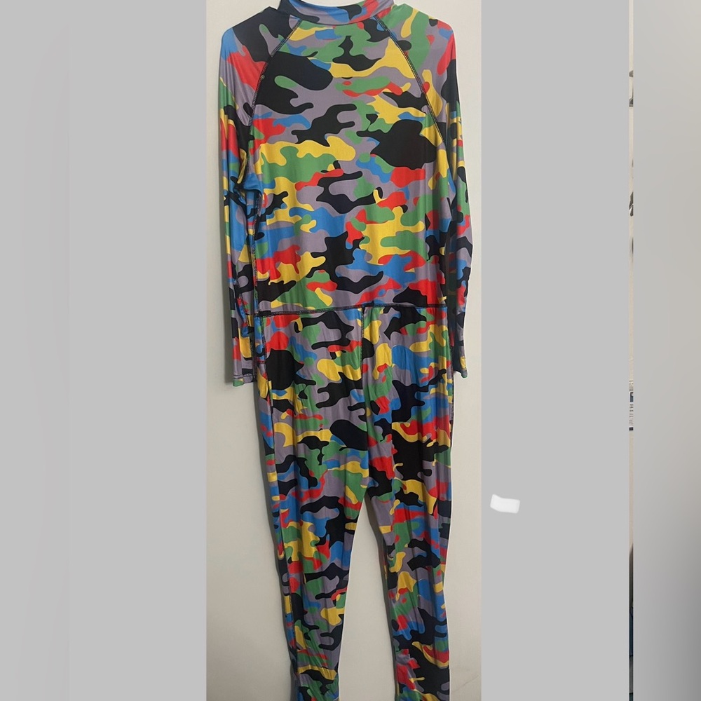 EUC - Bold Colorful Stretch Jumpsuit - XL - Picture 4 of 5